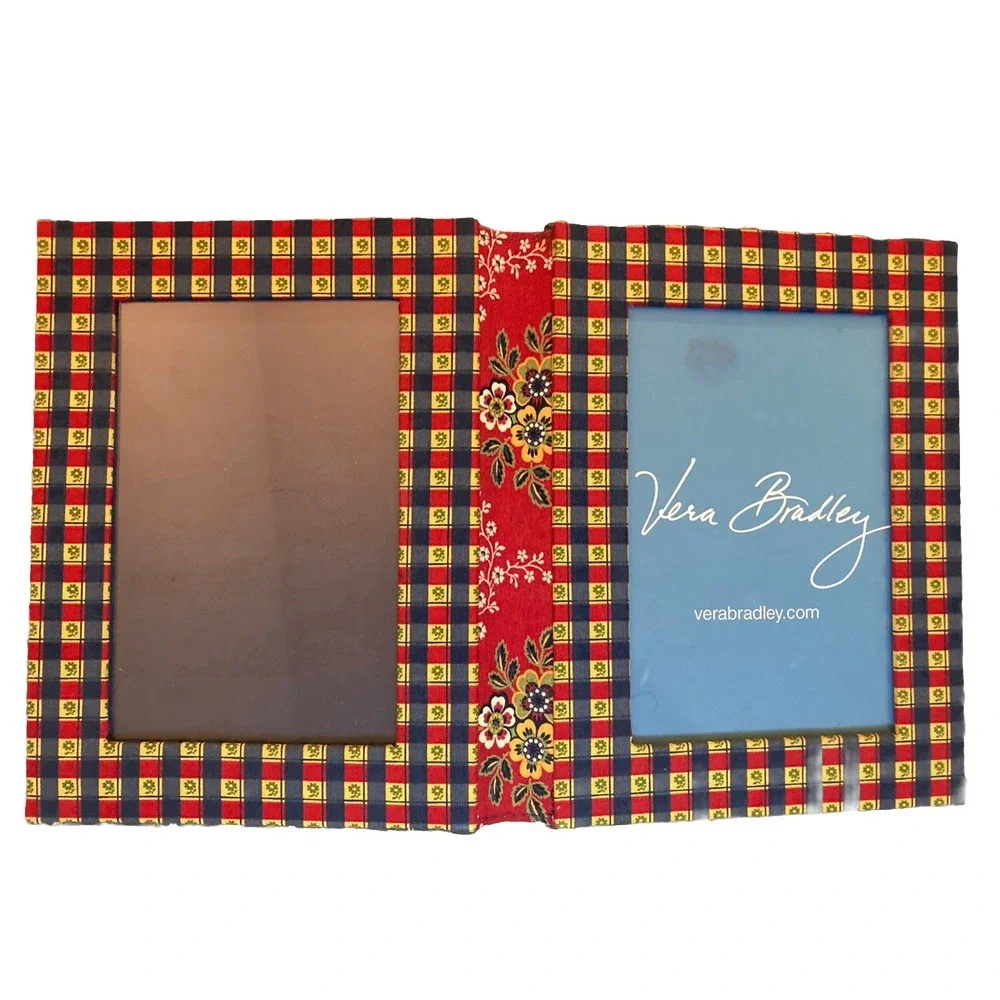 Vera Bradley Emily Double 4X6 Desktop Photo Display Frame‎ Rare Retired HTF
